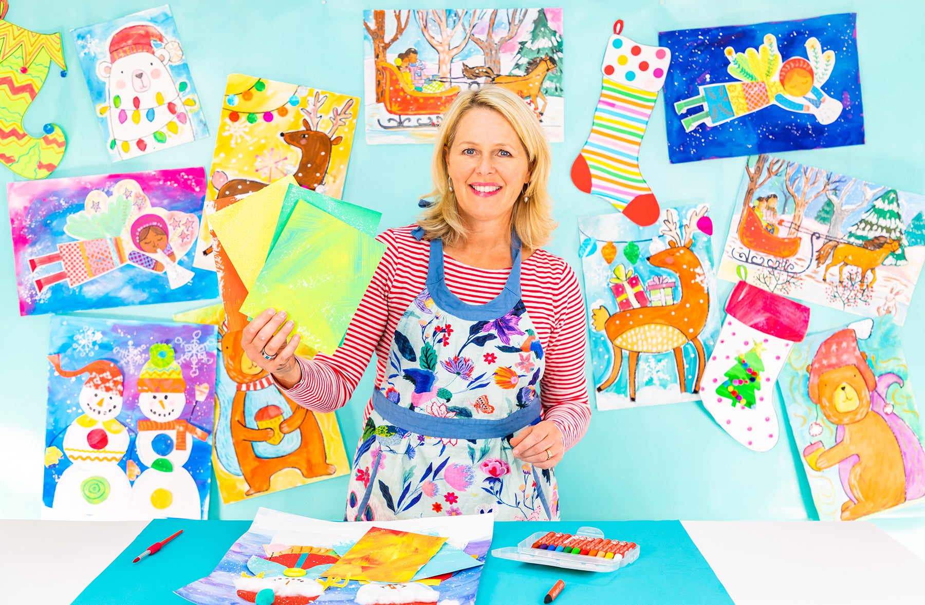 Making Painted Paper at Home with Miss Patty from Primerry | Online Art Classes for Kids